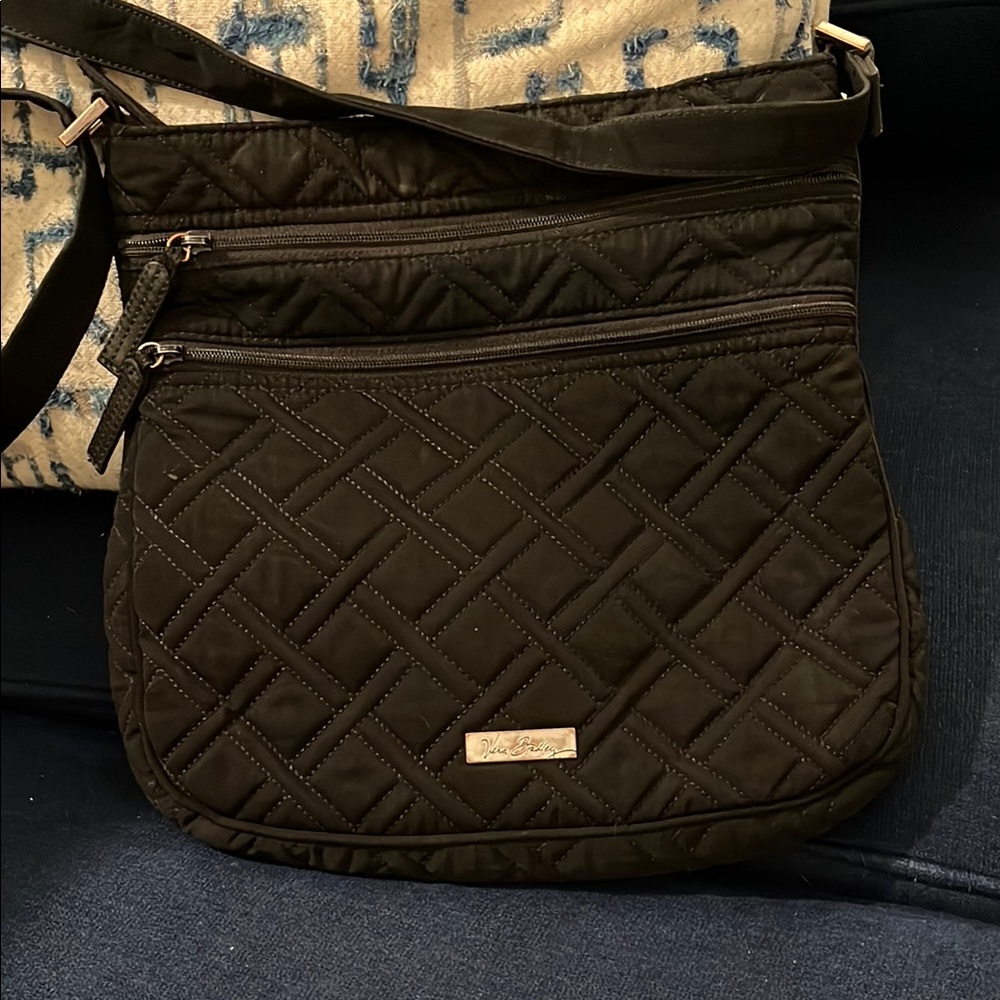 Vera Bradley Quilted Crossbody Bag - Black